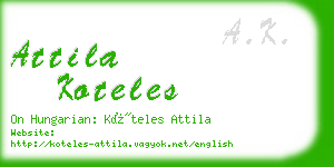 attila koteles business card